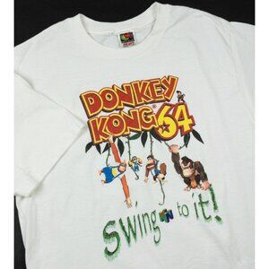 Donkey Kong 64 Swing on It T-Shirt Men Large Nintendo Video Game Graphic Tee N64